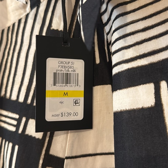 DKNY Geometric Spaghetti Strap Dress NWT - Picture 4 of 5